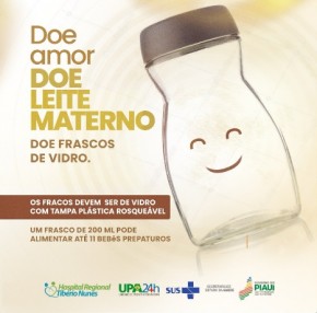 Com baixo estoque de leite humano, Hospital Tibério Nunes convoca voluntárias para doação.(Imagem:Reprodução/Instagram)