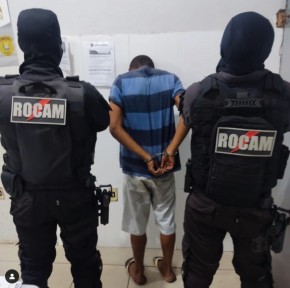 ROCAM efetua prisão de indivíduo com mandado em aberto no bairro Princesinha, em Floriano.(Imagem:Reprodução/Instagram)