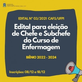 Inscrições abertas para candidatos a chefe e subchefe do curso de Enfermagem do CAFS.(Imagem:Reprodução/Instagram)