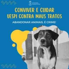 Conviver e Cuidar: Uespi lança campanha permanente contra maus-tratos ao aderir ao programa estadual(Imagem:Divulgação)