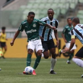 Palmeiras e Grêmio empatam pelo Brasileiro Sub-20(Imagem:Reprodução)