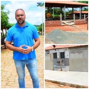 Presidente da Câmara Municipal de Floriano acompanha obras de reforma e ampliação no Distrito Amolar.(Imagem:Reprodução/Instagram)