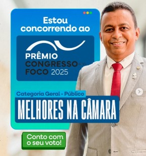 Dr. Francisco Costa pede apoio para votação no Prêmio Congresso em Foco 2025.(Imagem:Reprodução/Instagram)