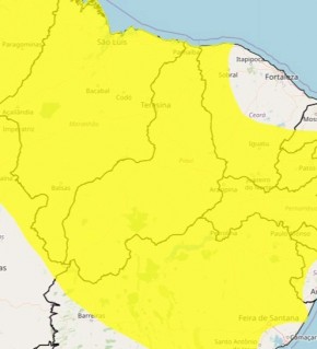 Inmet emite alerta de chuvas intensas para todos os municípios do Piauí(Imagem:Divulgação)