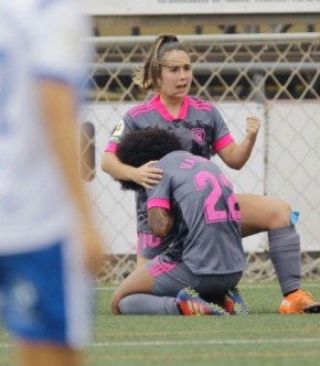 Valéria faz gol da vitória e vai às lágrimas no Campeonato Espanhol(Imagem:Reprodução)