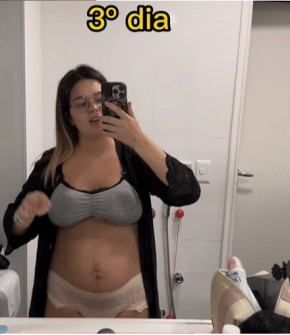 Viih Tube expõe corpo após o parto e aparece de fralda(Imagem:Reprodução)