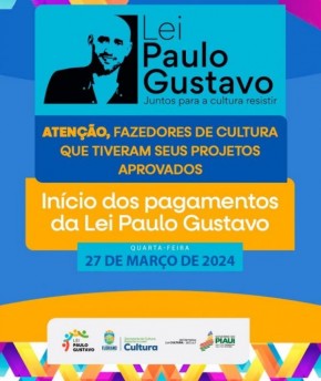 Cultura de Floriano inicia repasse da Lei Paulo Gustavo.(Imagem:Secom)