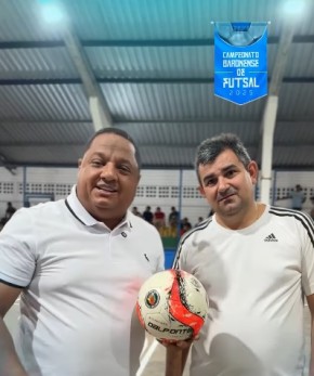 Vice-prefeito Antônio Carlos participa da abertura do Campeonato Baronense de Futsal.(Imagem:Reprodução/Instagram)