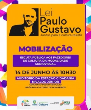 Prefeitura de Floriano convida Fazedores de Cultura Audiovisual para Discussão de Projetos da Lei Paulo Gustavo.(Imagem:Reprodução/Instagram)