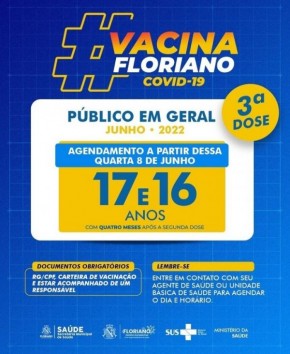 Iniciada aplicação da 3ª dose contra Covid-19 para público de 17 e 16 anos(Imagem:Divulgação)