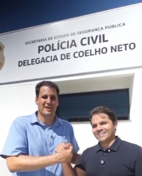 Secretário Orleans Brandão participa de dia histórico em Coelho Neto com entrega de delegacia, ambulância e pacote de obras(Imagem:Reprodução)