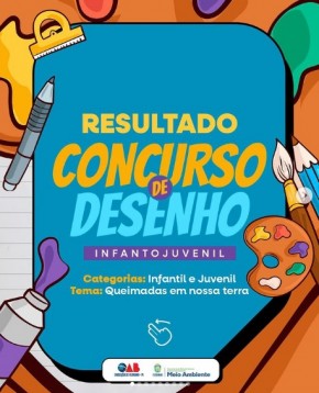 Confira os vencedores do V Concurso de Desenho Infantojuvenil em Floriano.(Imagem:Reprodução/Instagram)