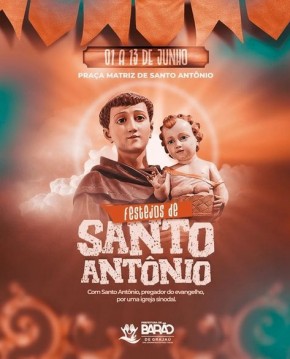Festejo de Santo Antônio, em Barão de Grajaú, terá início dia 1º de junho.(Imagem:Reprodução/Instagram)