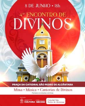 Floriano se prepara para o 4º Encontro de Divinos no dia 8 de junho.(Imagem:Reprodução/Instagram)