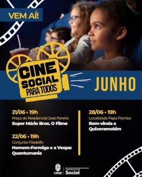Floriano promove o Cine Social para Todos: Diversão e educação para o público infantil.(Imagem:Reprodução/Instagram)