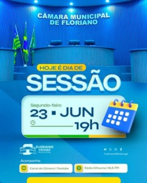 Câmara Municipal de Floriano realiza sessão nesta segunda-feira (23).(Imagem:Reprodução/Instagram)