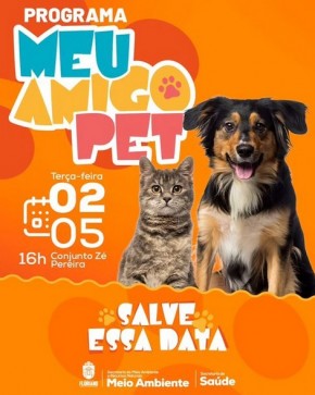 Programa Meu Amigo Pet oferece serviços de saúde para animais de estimação no Conjunto Zé Pereira.(Imagem:Reprodução/Instagram)