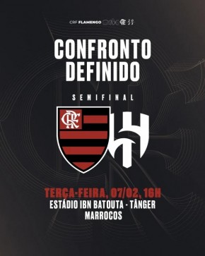 Flamengo pega o Al Hilal na semifinal do Mundial de Clubes(Imagem:Divulgação)