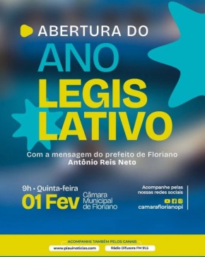 Início do ano legislativo acontece nesta quinta-feira (1º) na Câmara Municipal de Floriano.(Imagem:Reprodução/Instagram)