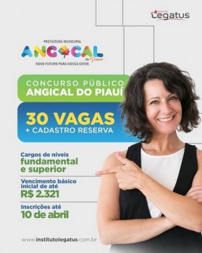 Concurso público em Angical do Piauí oferece 30 vagas em diversos cargos de nível fundamental e superior.(Imagem:Reprodução/Instagram)