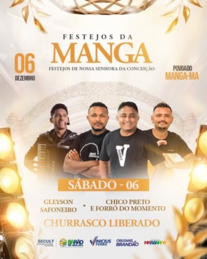 Festejos do Povoado Manga têm programação definida para o fim de semana.(Imagem:Divulgação)