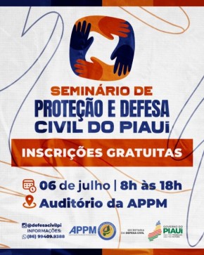 O evento será realizado no dia 06 de julho no auditório da APPM em Teresina.(Imagem:Divulgação)