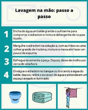 Lavando edredom na mão(Imagem:Divulgação)