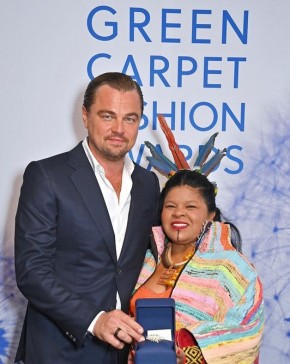 DiCaprio homenageia Sonia Guajajara em evento pré-Oscar.(Imagem:Reprodução/Instagram)