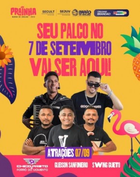 7 de Setembro promete grande festa em Bar&atilde;o de Graja&uacute;.(Imagem:Reprodu&ccedil;&atilde;o/Instagram)