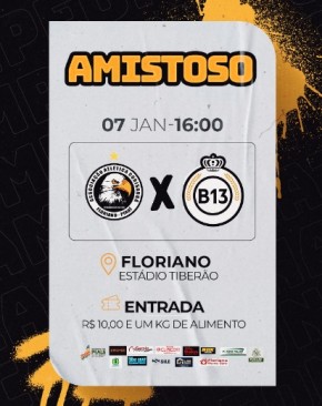 Amistoso entre Corisabbá e B13 promete agitar o Estádio Tiberão em Floriano.(Imagem:Reprodução/Instagram)