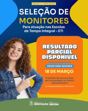 Resultado parcial para sele&ccedil;&atilde;o de monitores das ETIs &eacute; divulgado em Floriano.(Imagem:Reprodu&ccedil;&atilde;o/Instagram)