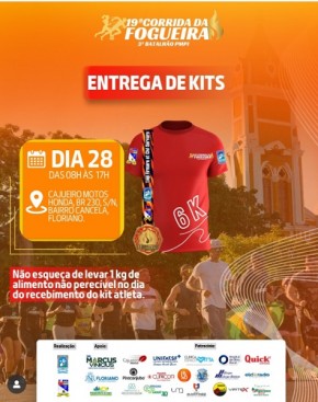 3º BPM anuncia entrega de kits da 19ª Corrida da Fogueira 2025.(Imagem:Reprodução/Instagram)