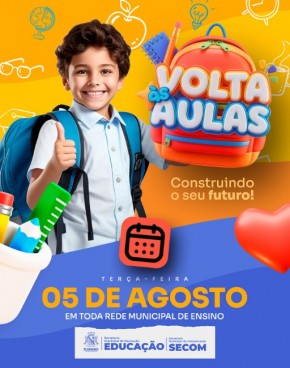 Rede Municipal de Ensino de Floriano inicia novo semestre letivo terça-feira (05).(Imagem:Reprodução/Instagram)
