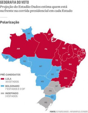 Geografia do voto(Imagem:infographics)