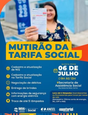 Prefeitura de Barão de Grajaú realiza Mutirão da Tarifa Social para beneficiar a população(Imagem:Divulgação)