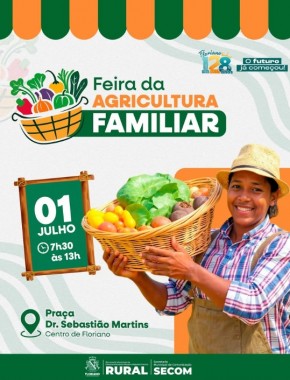 Feira da Agricultura Familiar valoriza o produtor local nesta terça-feira (1º), em Floriano.(Imagem:Reprodução/Instagram)