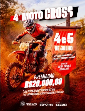 Floriano vai sediar 4&ordm; Moto Cross com mais de R$ 20 mil em premia&ccedil;&atilde;o.(Imagem:Reprodu&ccedil;&atilde;o/Instagram)