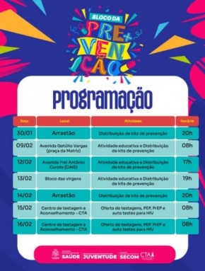Bloco da Preven&ccedil;&atilde;o leva sa&uacute;de e conscientiza&ccedil;&atilde;o ao Carnaval de Floriano.(Imagem:Reprodu&ccedil;&atilde;o/Instagram)