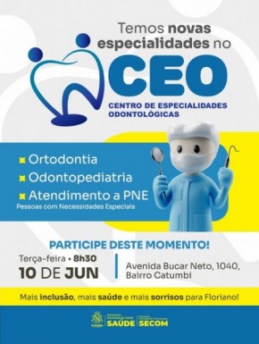 Floriano amplia atendimento odontológico com novas especialidades no CEO.(Imagem:Reprodução/Instagram)