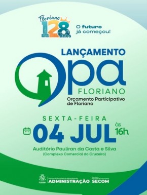 Floriano lança Orçamento Participativo com foco em escuta popular e gestão democrática.(Imagem:Reprodução/Instagram)