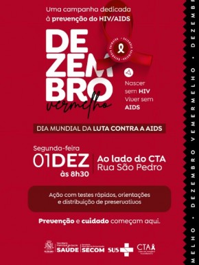 Prefeitura de Floriano iniciará Campanha Dezembro Vermelho com foco na prevenção e no cuidado.(Imagem:Secom)