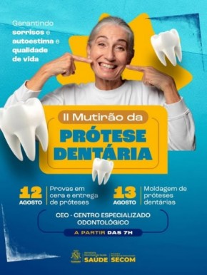 CEO de Floriano realiza II Mutirão de Prótese Dentária dentro da programação do 