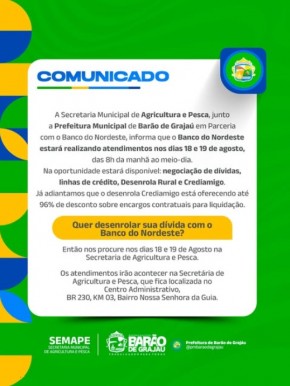 Banco do Nordeste realiza atendimentos em Barão de Grajaú.(Imagem:Reprodução/Instagram)