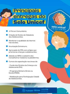 Floriano avan&ccedil;a na garantia de direitos de crian&ccedil;as e adolescentes durante o ciclo do Selo UNICEF.(Imagem:Reprodu&ccedil;&atilde;o/Instagram)