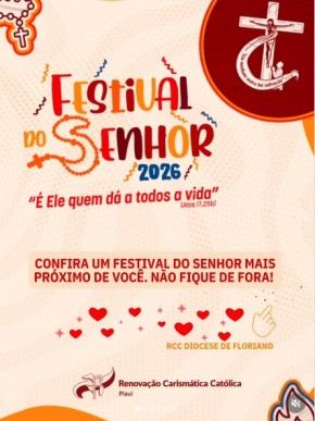 Festival do Senhor 2026 convida fi&eacute;is para retiro espiritual durante o Carnaval em Floriano.(Imagem:Reprodu&ccedil;&atilde;o/Instagram)