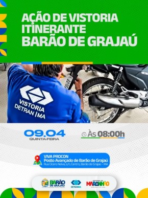 Bar&atilde;o de Graja&uacute; recebe a&ccedil;&atilde;o de vistoria itinerante nesta quinta-feira (09).(Imagem:Reprodu&ccedil;&atilde;o/Instagram)