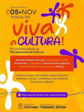 Floriano celebrará o Dia Naional da Cultura com arte, música e sabores regionais.(Imagem:Reprodução/Instagram)