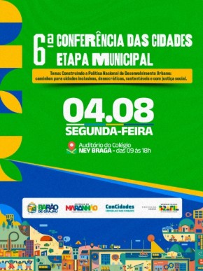 Barão de Grajaú realiza 6ª Conferência das Cidades nesta segunda-feira (04)(Imagem:Reprodução/Instagram)
