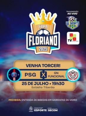 Copa Floriano 2025 segue com grande confronto entre PSG e GN Funcional nesta sexta (25)(Imagem:Reprodução/Instagram)