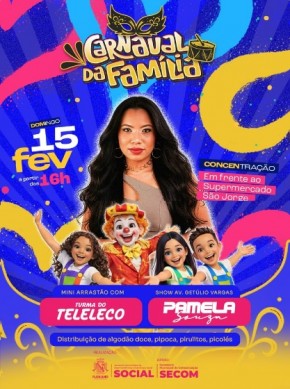 Floriano se prepara para o Carnaval da Fam&iacute;lia neste domingo.(Imagem:Reprodu&ccedil;&atilde;o/Instagram)